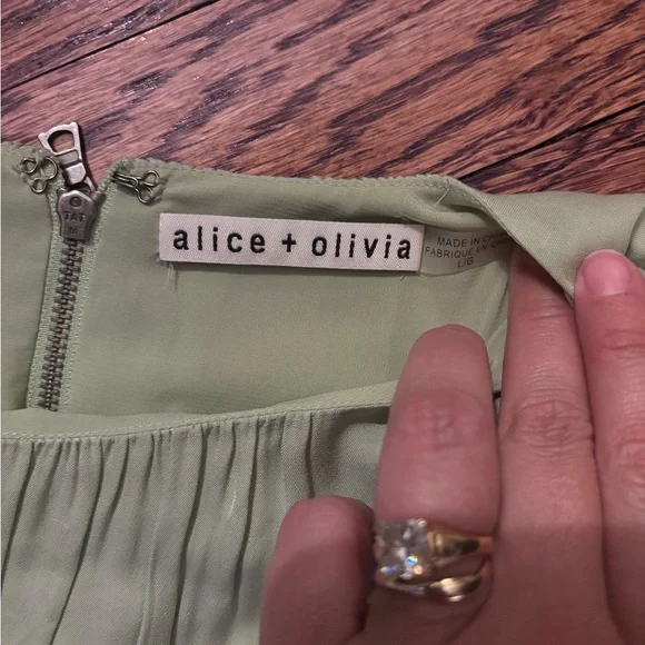 ALICE + OLIVIA Antoinette Pleated
Long Sleeve Dress Size Large - Picture 10 of 13